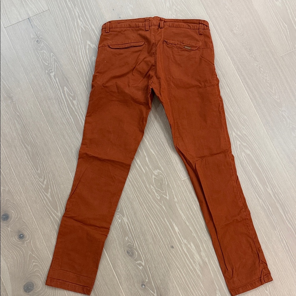 Men's Zara Rust Pants USA 32 size only worn once - Picture 2 of 5